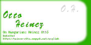 otto heincz business card